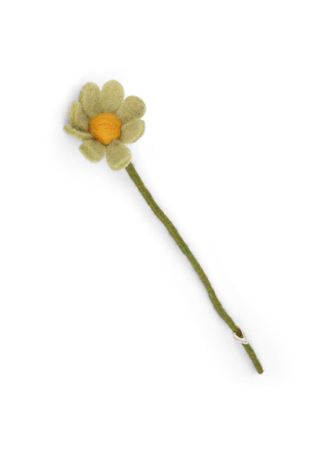 Gry & Sif vilten bloem - anemoon - mint groen 30 cm
