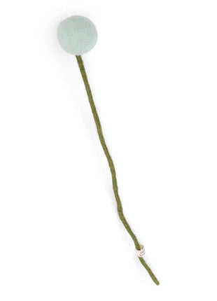 Gry & Sif vilten bloem op steel 3 cm eucalyptus 30 cm