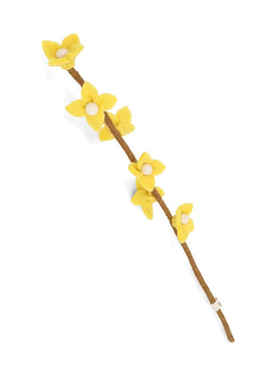 10534 Gry & Sif vilten tak bloemen op steel lichtgeel 43 cm