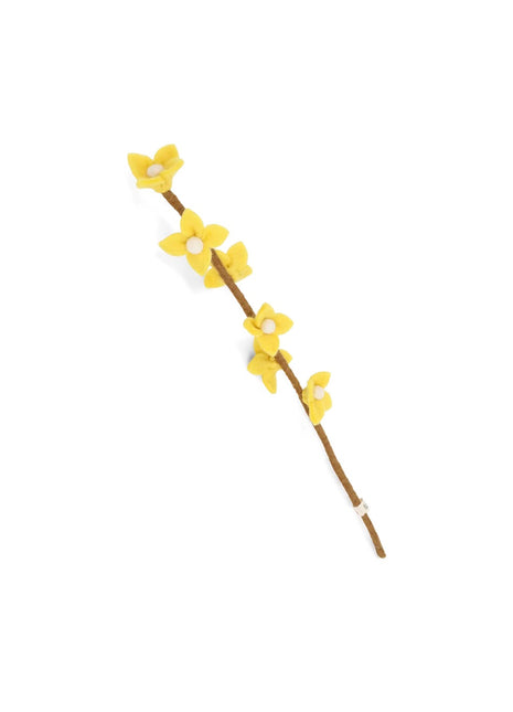 10534 Gry & Sif vilten tak bloemen op steel lichtgeel 43 cm
