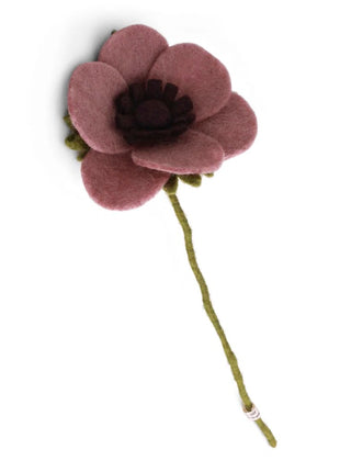 Gry & Sif Franse Anemoon dusty rose vilten bloem