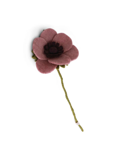 Gry & Sif Franse Anemoon dusty rose vilten bloem