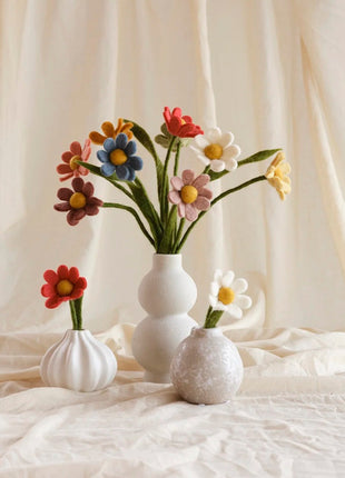 Gry & Sif klein vilten blad groen 21cm