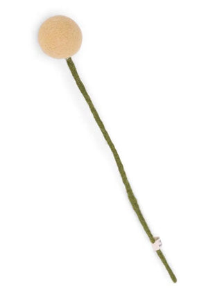 12234 Gry & Sif vilten bloem op steel 3 cm lichtgeel 30 cm