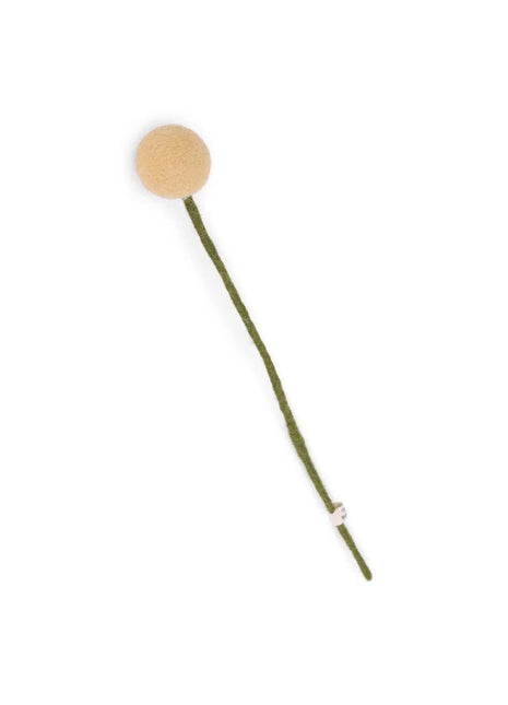 12234 Gry & Sif vilten bloem op steel 3 cm lichtgeel 30 cm