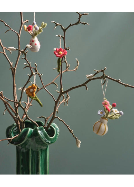 12436 Gry & Sif mini vaas met bloemen