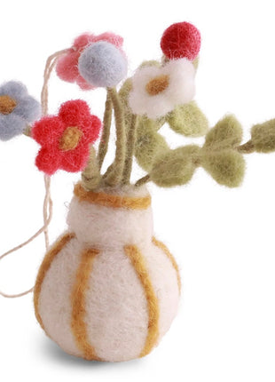 12436 Gry & Sif mini vaas met bloemen vilt