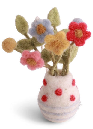 12536 Gry & Sif mini vaas met bloemen vilt