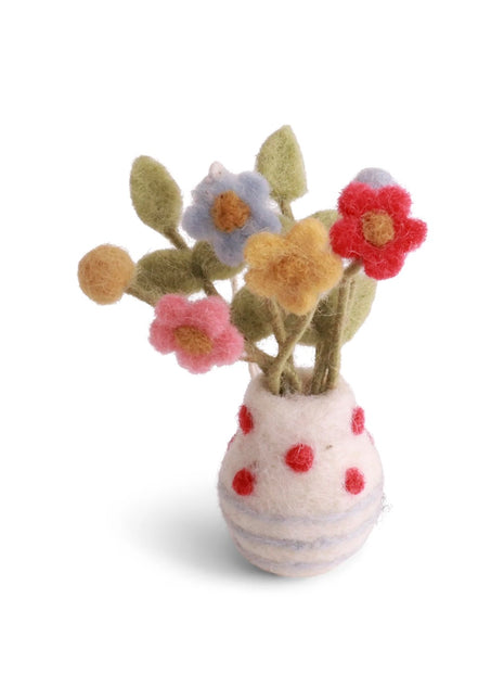 12536 Gry & Sif mini vaas met bloemen vilt
