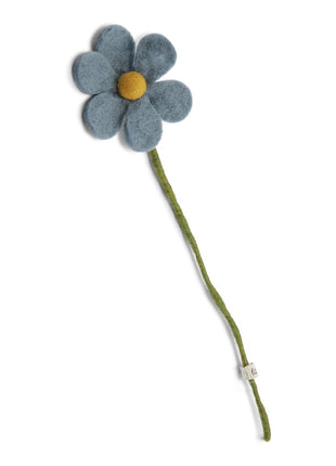 Gry & Sif vilten bloem - simple flower - zeeblauw 30 cm