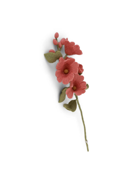 14016 Gry & Sif Stokroos dusty red vilten bloem 52 cm