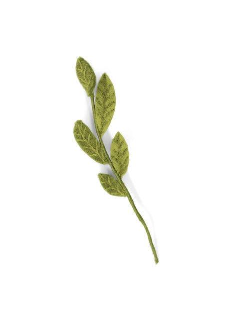 Gry & Sif vilten tak groen met bladeren 35 cm