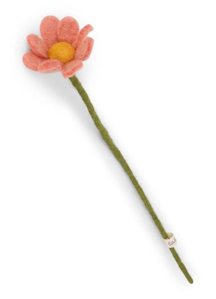 Gry & Sif vilten bloem - anemoon - dusty red 30 cm