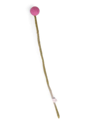 17129 Gry & Sif vilten bloem op steel 2cm felroze - 30 cm