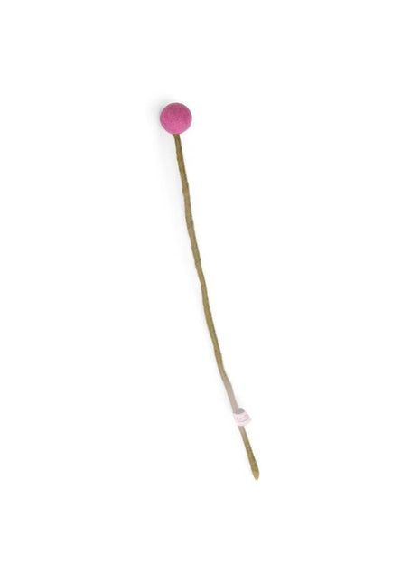 17129 Gry & Sif vilten bloem op steel 2cm felroze - 30 cm