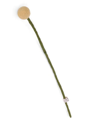 11334 Gry & Sif vilten bloem op steel 2cm zachtgeel - 30 cm