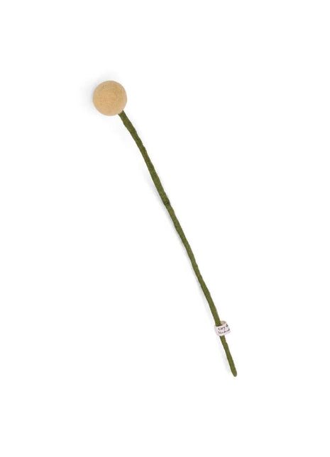 11334 Gry & Sif vilten bloem op steel 2cm zachtgeel - 30 cm
