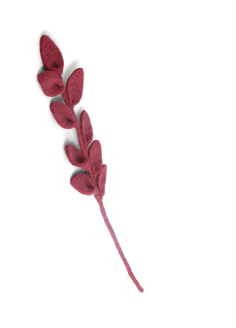 Gry & Sif vilten tak met bladeren rood 28cm