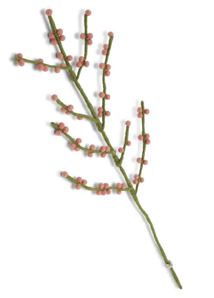 Gry & Sif vilten tak groen met roze bessen 61 cm