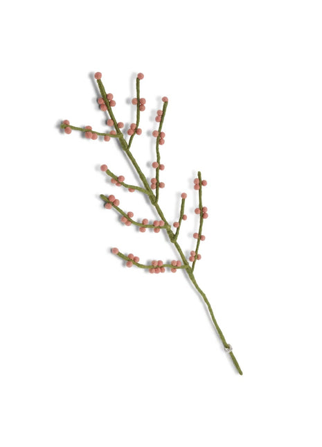 Gry & Sif vilten tak groen met roze bessen 61 cm