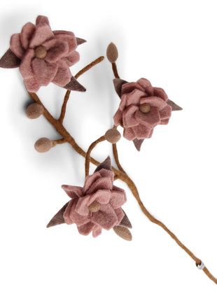 Gry & Sif vilten tak magnolia met knoppen dusty roze 64 cm