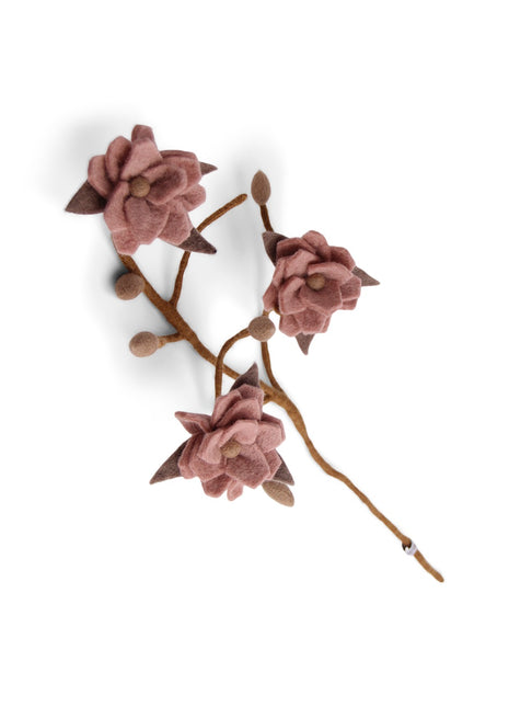 Gry & Sif vilten tak magnolia met knoppen dusty roze 64 cm
