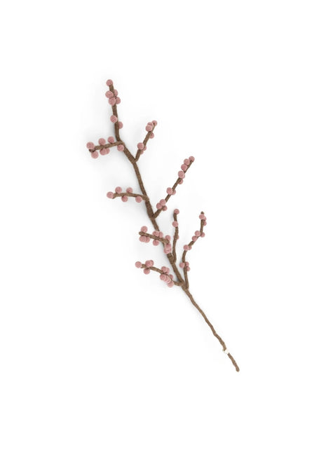 Gry & Sif vilten tak bruin met roze bessen 61 cm