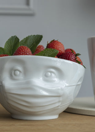 Tassen - Happy Faces kom / schaal Hopeful gezicht 500ml wit