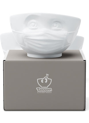 Tassen - Happy Faces kom / schaal Hopeful gezicht 500ml wit