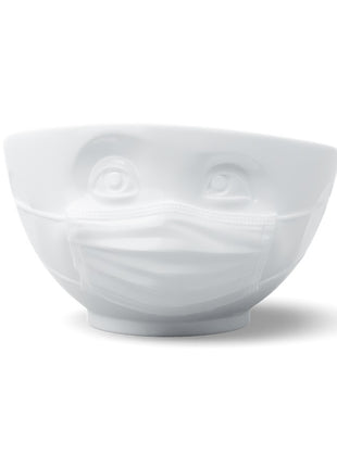 Tassen - Happy Faces kom / schaal Hopeful gezicht 500ml wit