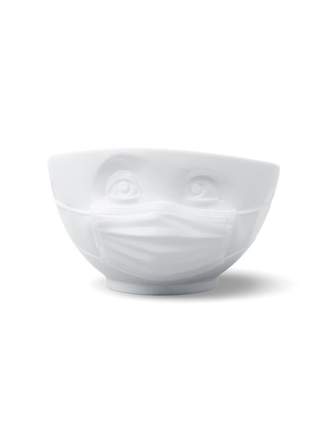 Tassen - Happy Faces kom / schaal Hopeful gezicht 500ml wit