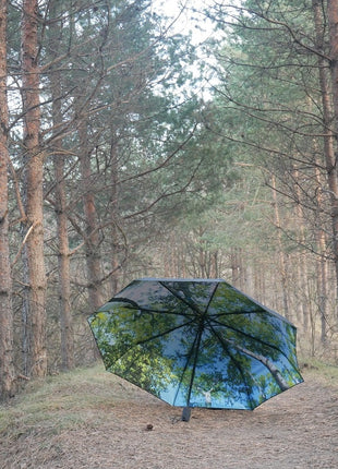 HS050 HappySweeds opvouwbare paraplu volautomatisch, forest