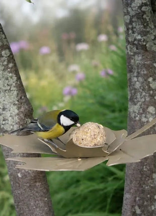 Heeej Leaf Me vogelvoederschaal / birdfeeder parelmoer beige