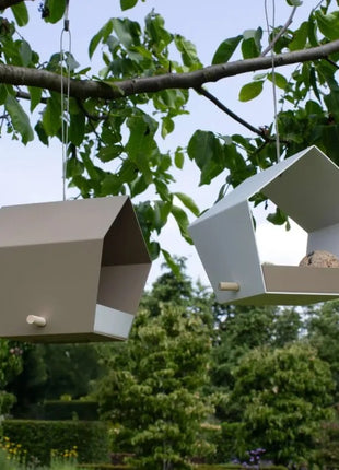 Heeej Small Diamond hangend vogelvoederhuis wit birdfeeder