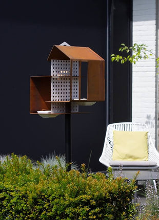 Heeej Tweet House vogel voederhuis cortenstaal design