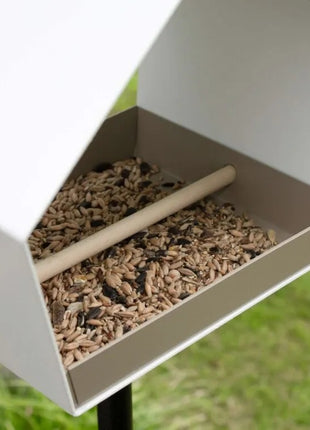 Heeej Big Diamond – vogelvoederhuis birdfeeder op paal - wit