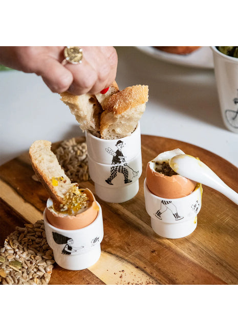 Helen B eierdop sunday in Paris stapelbaar illustratie tekening