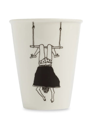 Helen B mok / beker wit porselein trapeze girl