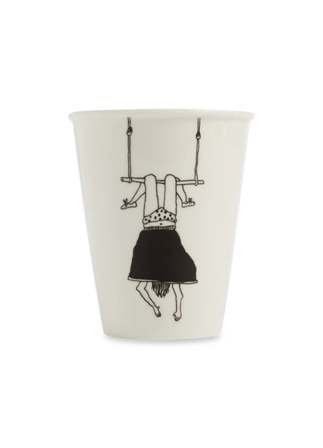 Helen B mok / beker wit porselein trapeze girl