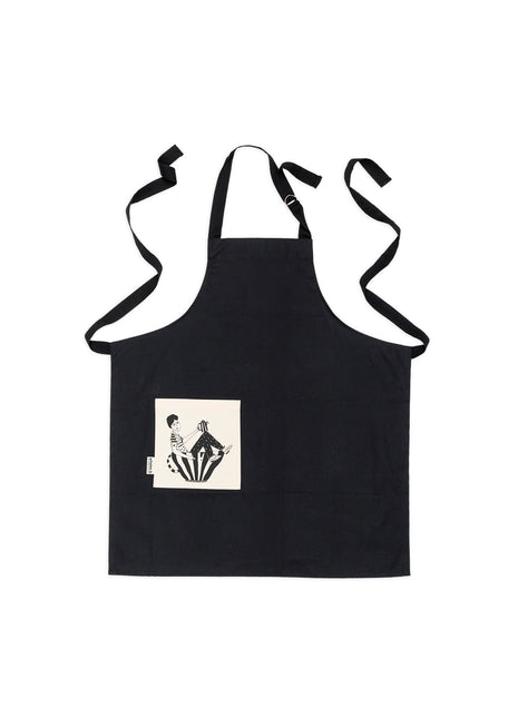 Helen B schort / keukenschort apron zwart coffee addict