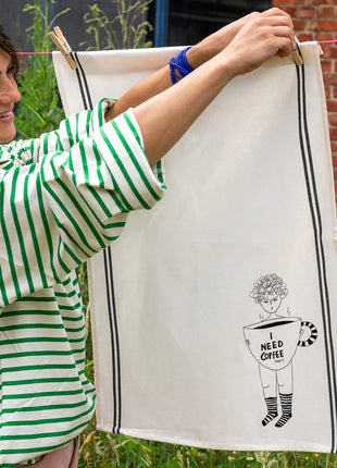 Helen B theedoek / keukendoek I need coffee now