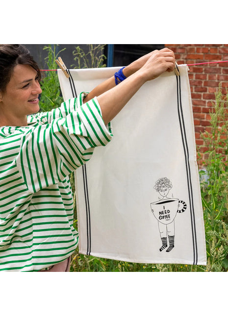 Helen B theedoek / keukendoek I need coffee now