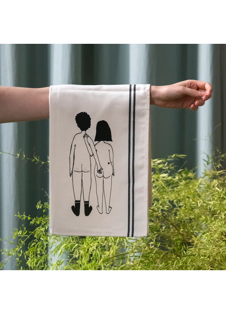 Helen B theedoek naked people back illustratie tekening