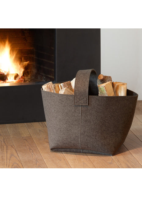 HEY-SIGN vilten Houtmand / opbergmand 47 pepper