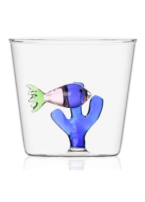 09352055 Ichendorf Marine Garden waterglas roze vis, blauw zeewier
