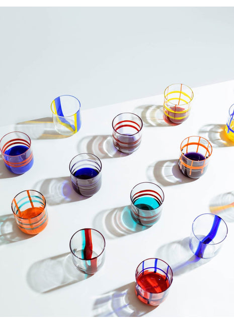 Ichendorf Gesti tumbler waterglas lila/ blauw 350 ml