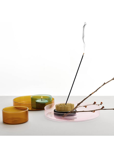 09313191 Ichendorf Kenzan 3-delige set 15 cm lichtroze / amber