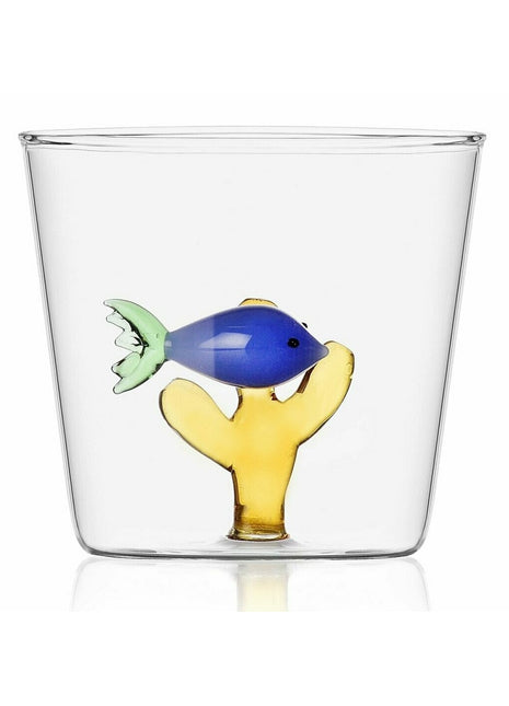 09352054 Ichendorf Marine waterglas blauwe vis, amber zeewier