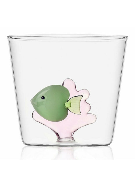 09352059 Ichendorf Marine Garden waterglas groene vis, roze zeewier
