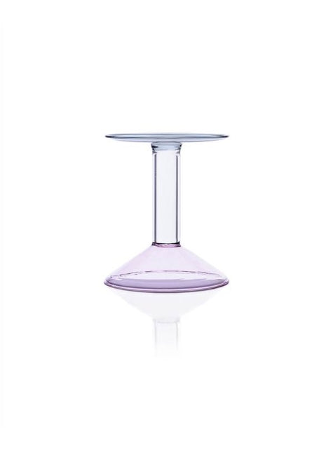 09369592 Ichendorf Rainbow kandelaar glas handgemaakt grijs